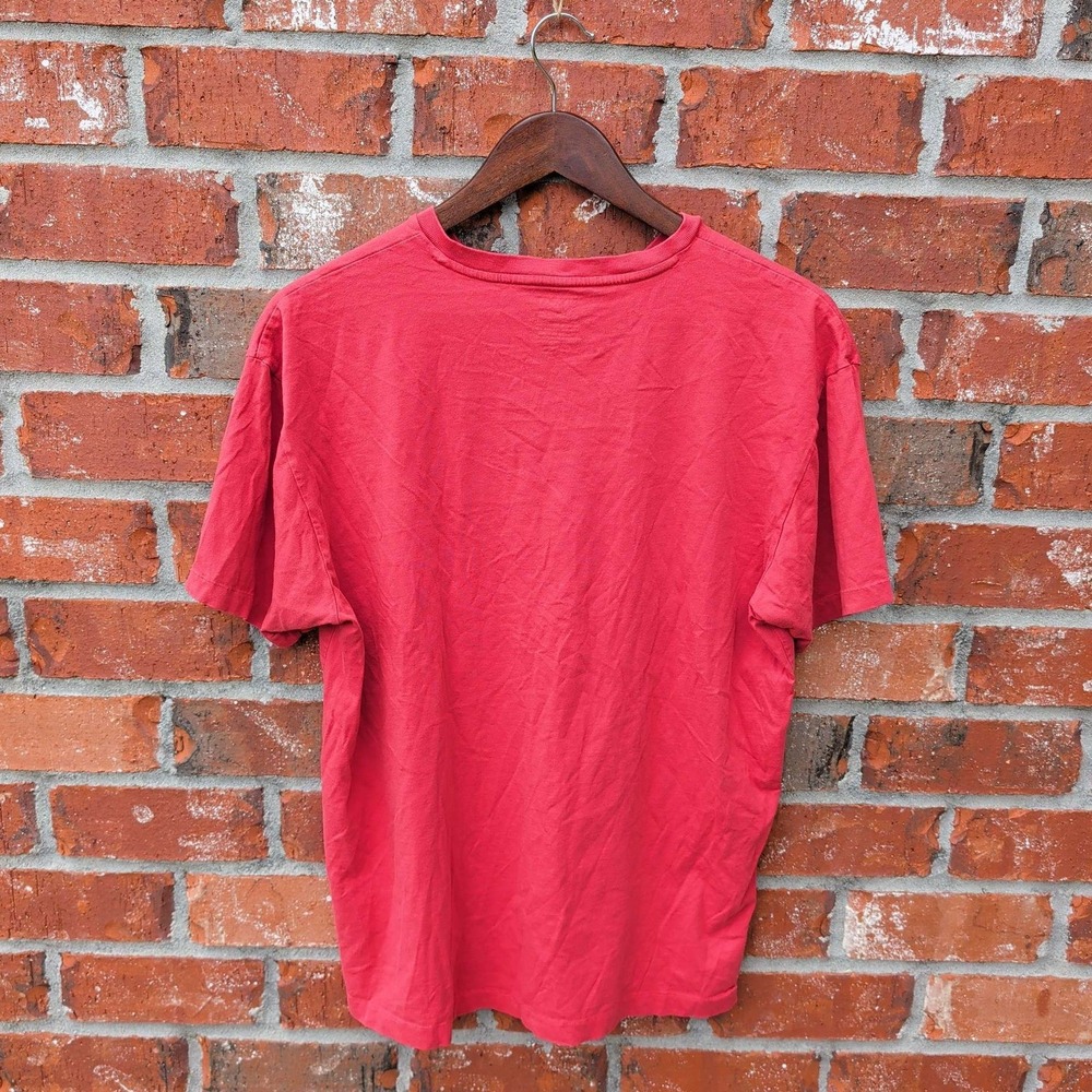 Polo Ralph Lauren T-Shirt Mens Medium Red V-Neck Short Sleeve Pony Logo - Picture 2 of 6